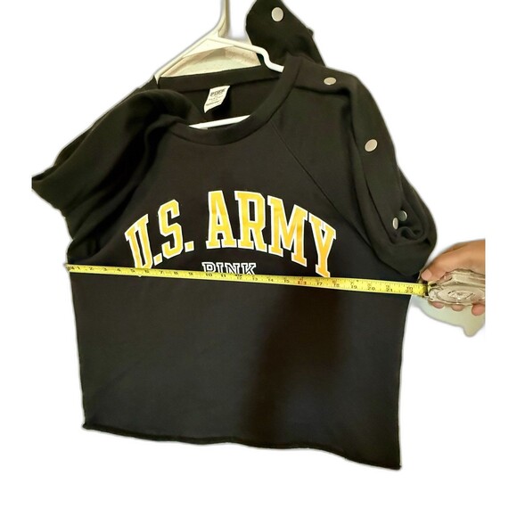 Y2K PINK VICTORIA'S SECRET WITH 5TH & OCEAN U.S. ARMY PINK Sweatshirt Cropped - Picture 5 of 9